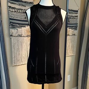 Athleta Black Mesh Tank Top